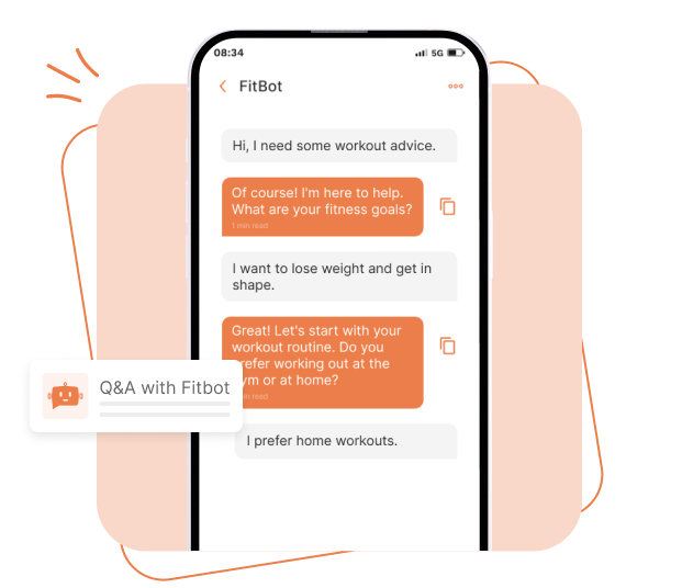 Fitbot for Fitness User App