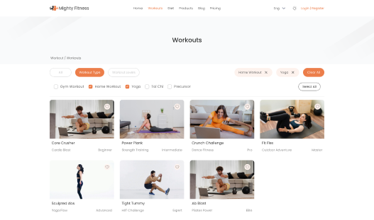 Workouts Type View All